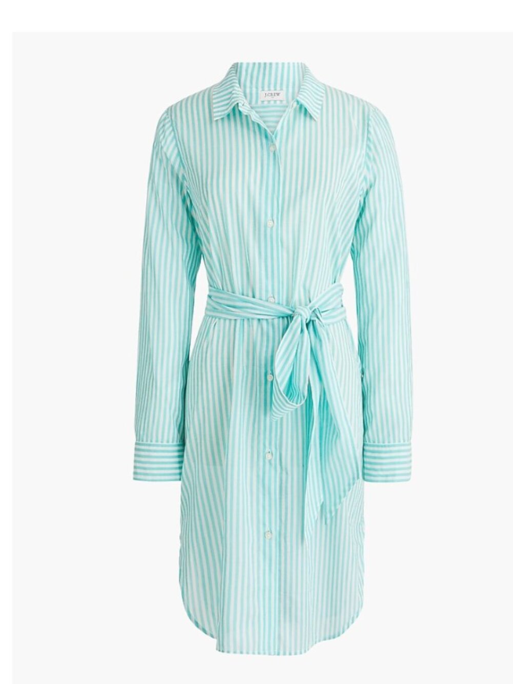 J.Crew Factory Striped shirt-dress cover-up